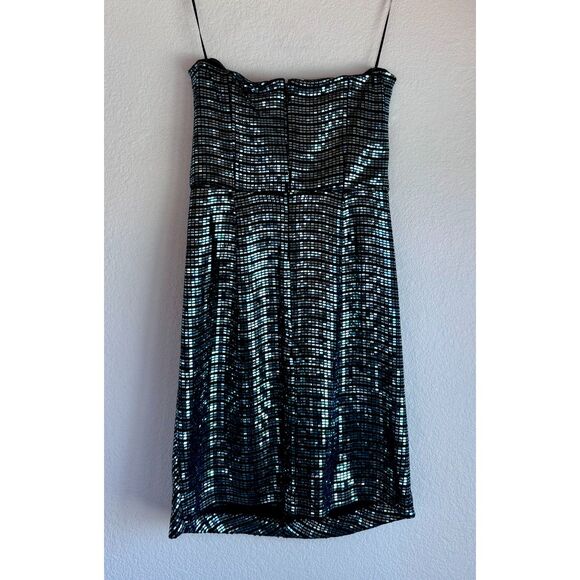 NWT Ramy Brook Black Label Daya Sequined Strapless Mini Dress in Navy Party Sz 0 - Picture 9 of 16